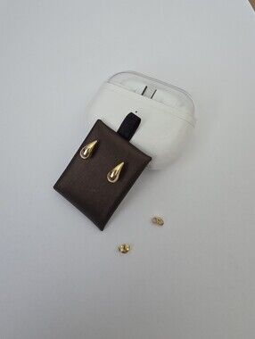 18K Real Gold Baby TearDrop Stud 10mm